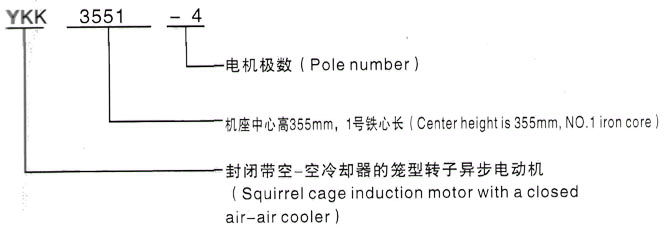 YKK系列(H355-1000)高压YKK4005-4/400KW三相异步电机西安泰富西玛电机型号说明